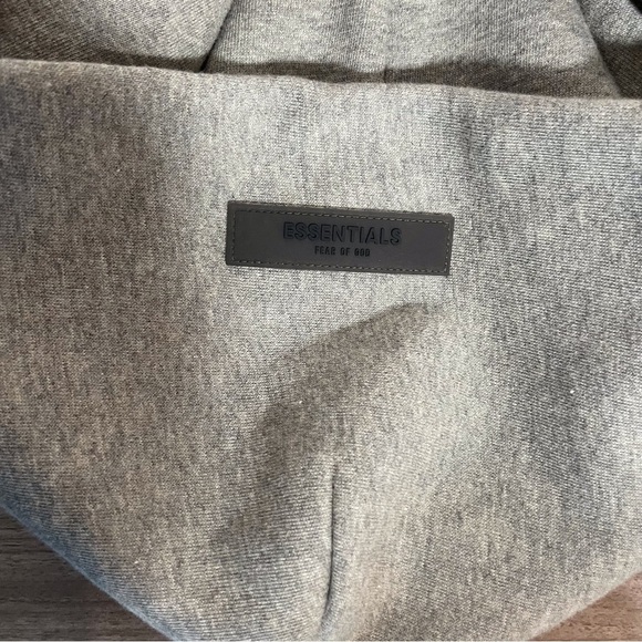 Essentials Gray Pullover Hoodie Sweatshirt - Picture 4 of 9